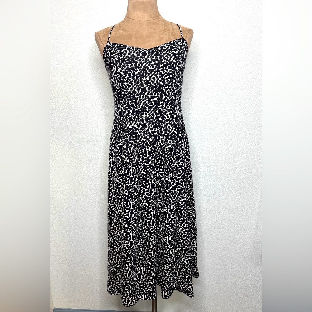 Banana Republic Black and White Midi Dress